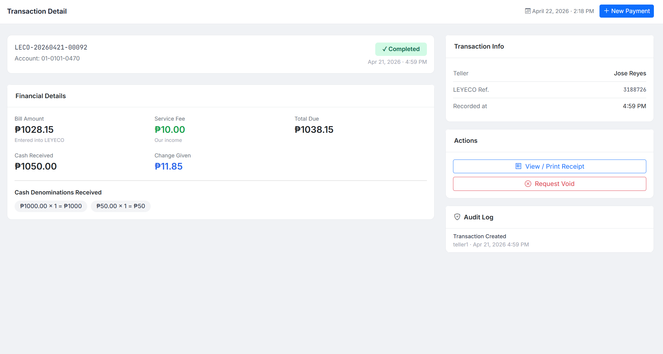 Biller Lookup | PaymentCenter LEYECO
